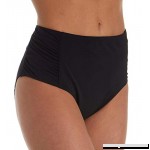 Christina Women's High Waisted Side Shirred Bikini Bottom Swimsuit, Black B07GYPYMQQ